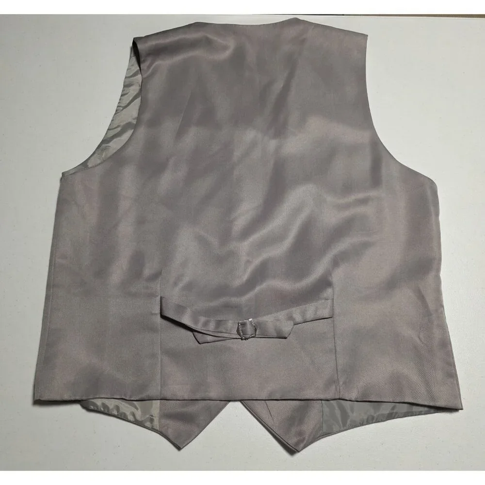 Suit Vest Waistcoat Gray Formal Wedding Prom Groomsman Unbranded Large NEW‎
